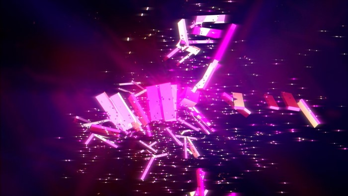 Abstract pink and purple geometric shapes with glitter