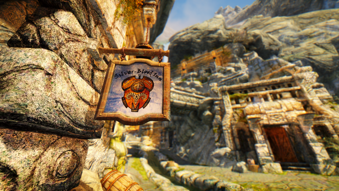 Silver-Blood Inn sign in The Elder Scrolls V Skyrim