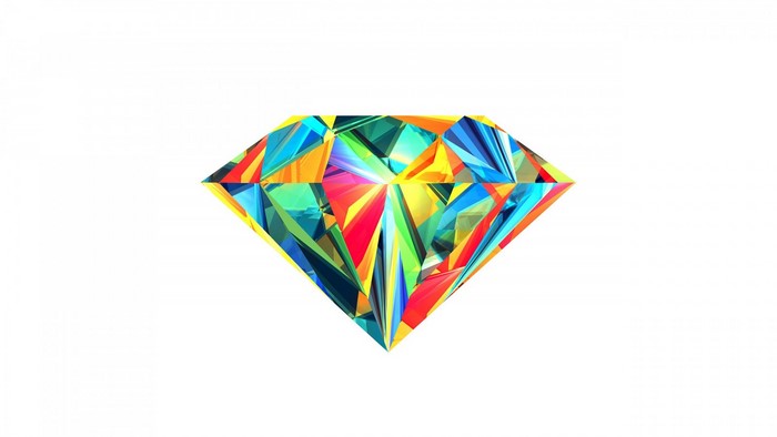 Abstract Diamond with Colorful Facets