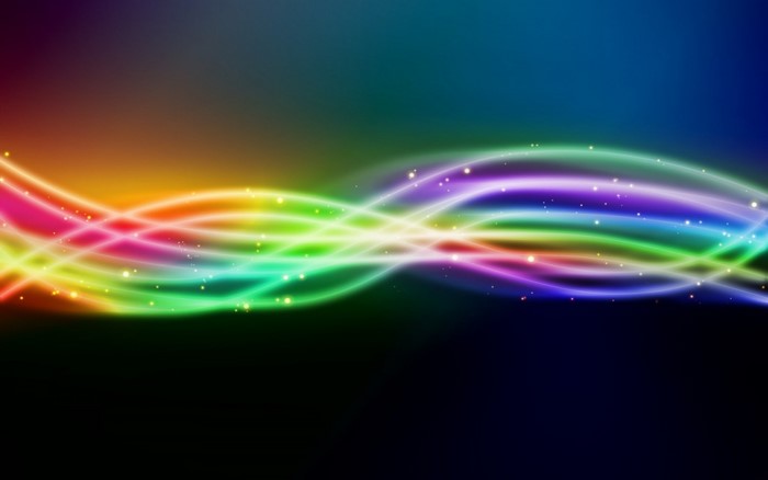 Abstract colorful light streaks with sparkles