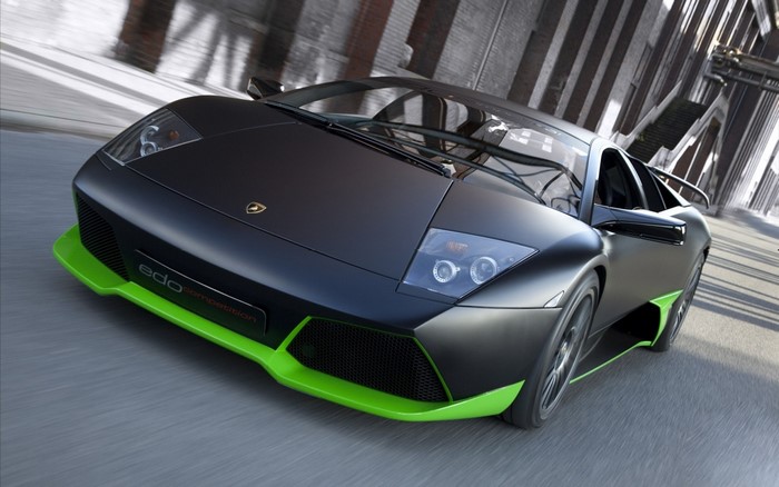 Lamborghini Murcielago Sports Car in Black and Green