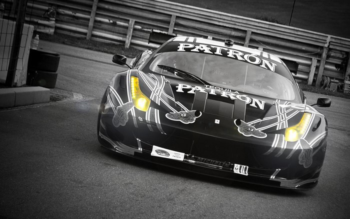 Patron Tequila Ferrari 458 Italia race car on track