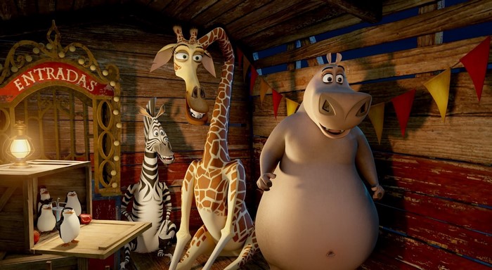 Gloria, Marty, and Melman from Madagascar