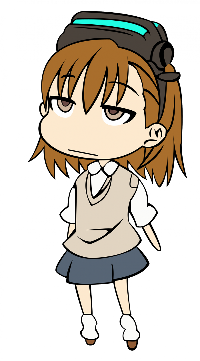Misaka Imouto from To Aru Kagaku no Railgun Chibi Illustration