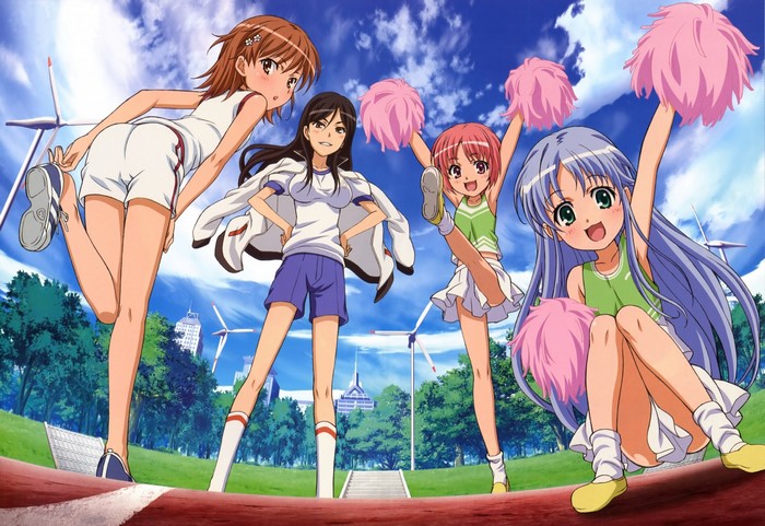 Misaka Mikoto and friends from To Aru Kagaku no Railgun