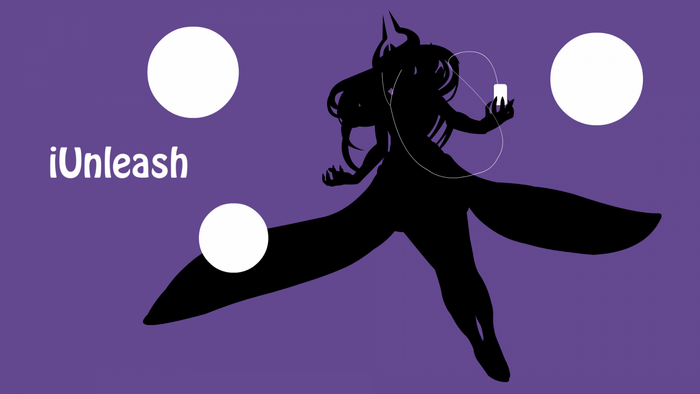 Syndra from League of Legends with iUnleash logo
