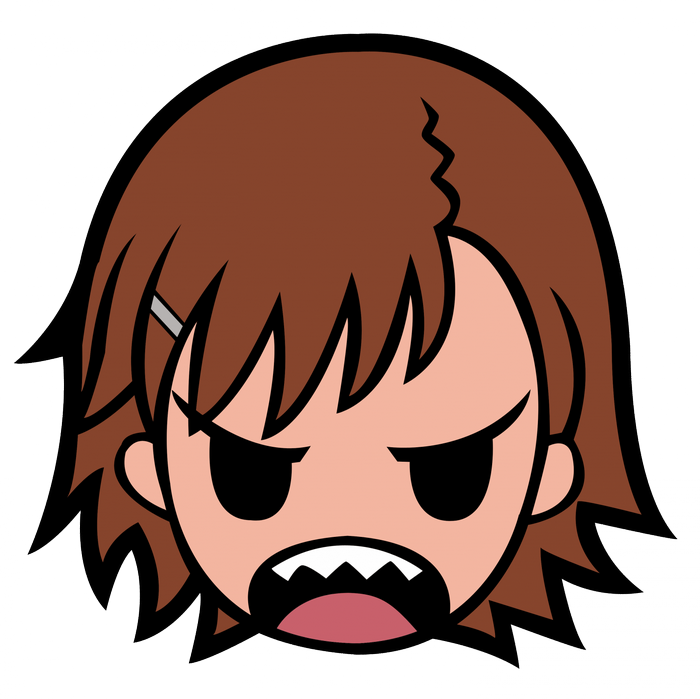 Misaka Mikoto from To Aru Kagaku no Railgun Chibi Face