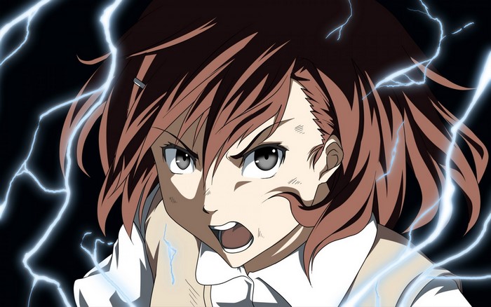 Misaka Mikoto from To Aru Kagaku no Railgun with lightning