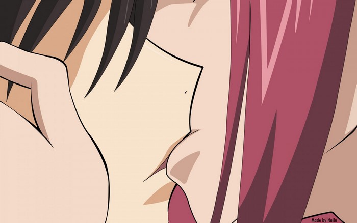 Lelouch and C.C. kissing from Code Geass