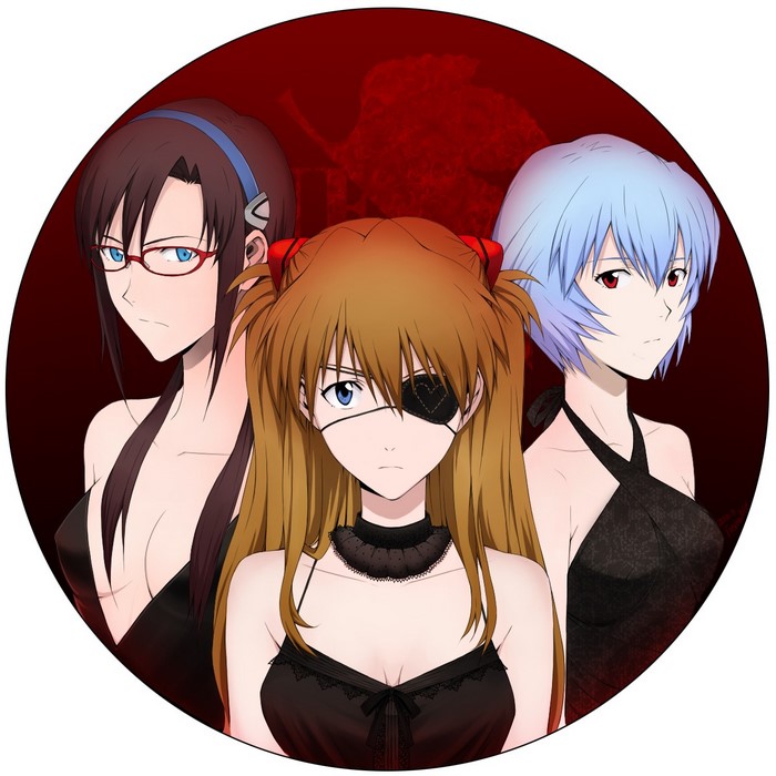 Asuka, Rei, and Mari from Neon Genesis Evangelion