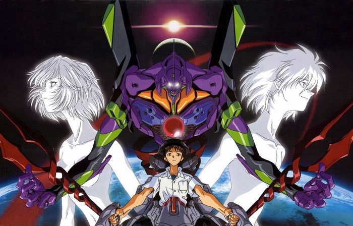 Neon Genesis Evangelion: Rei Ayanami, Shinji Ikari, and EVA Unit 01