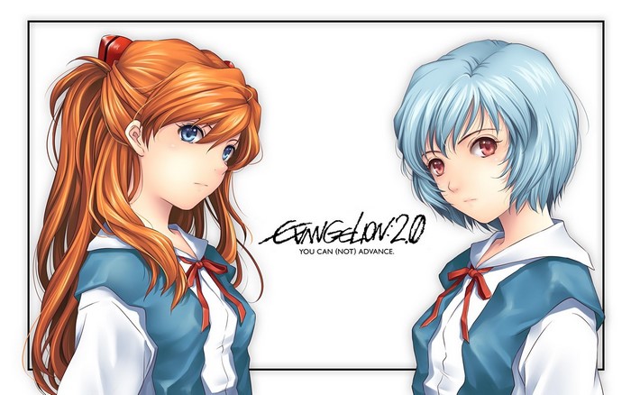 Asuka Langley Soryu and Ayanami Rei from Evangelion 2.0