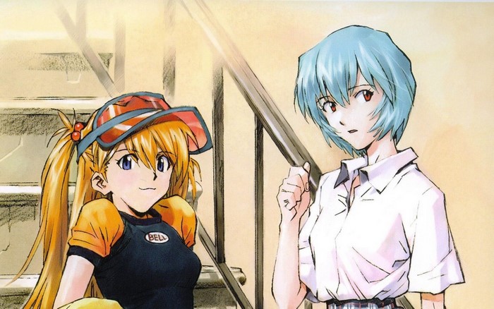 Asuka Langley Soryu and Rei Ayanami from Neon Genesis Evangelion