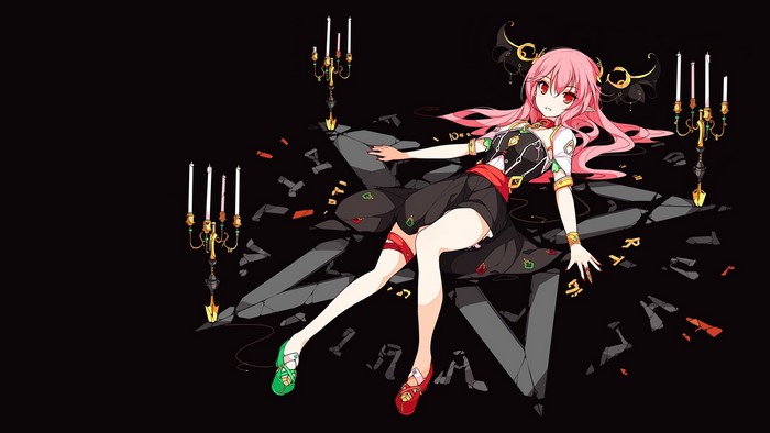 Koakuma from Touhou Project with Candles