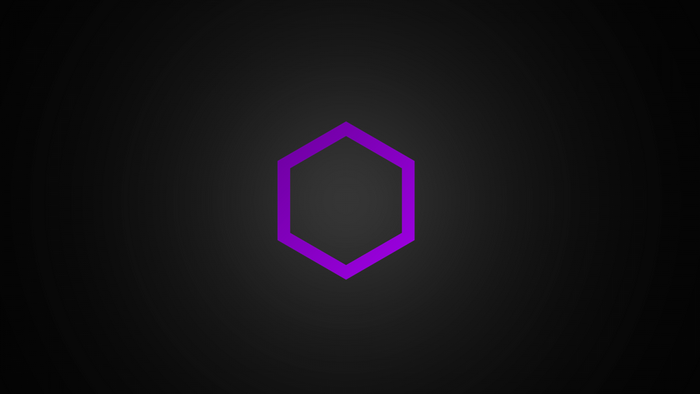 Minimalist Purple Hexagon Symbol