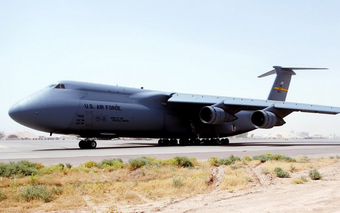 Lockheed C-5 Galaxy aircraft on a runway