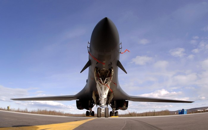 Rockwell B-1 Lancer bomber on tarmac
