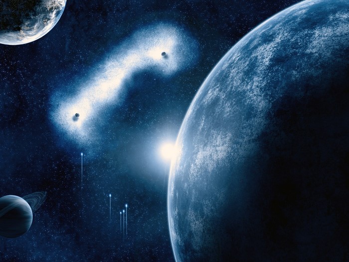 Planets and celestial bodies in deep space