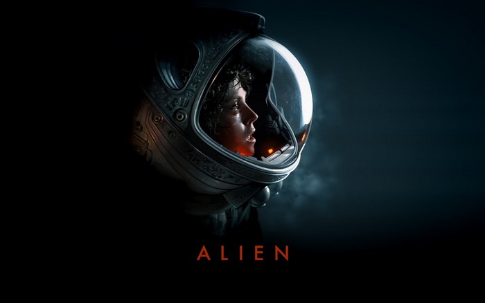 Alien movie poster with astronaut