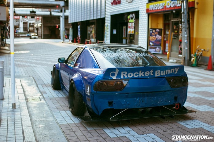 Blue Rocket Bunny Nissan S13 on StanceNation