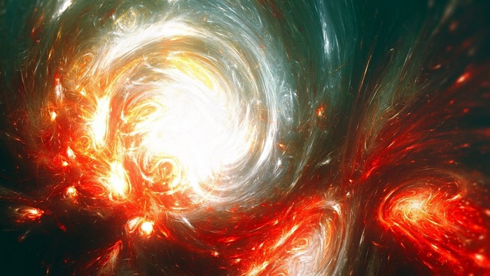 Abstract fractal nebula in space