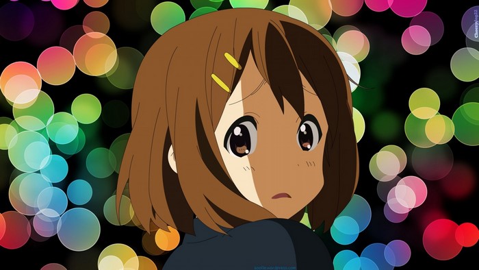 Yui Hirasawa from K-On! with bokeh background