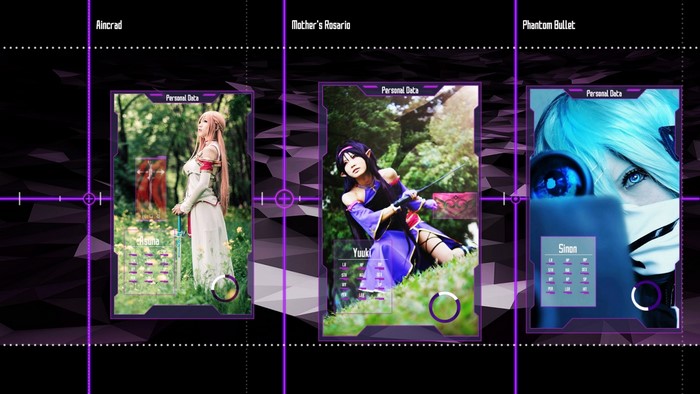 Asuna, Yuuki, and Sinon from Sword Art Online