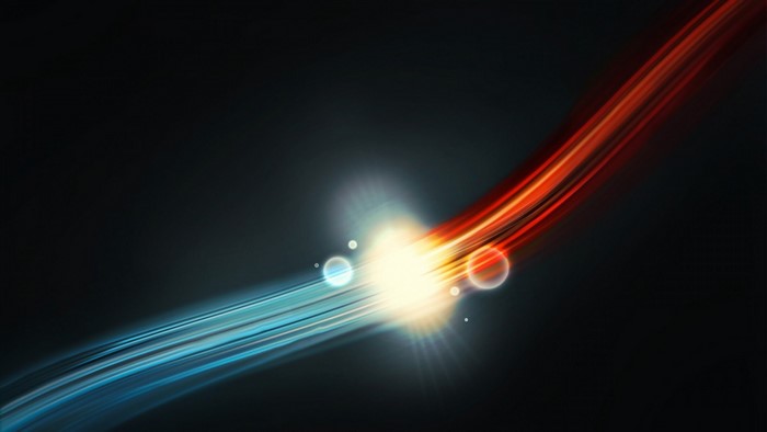 Abstract light streaks and lens flare