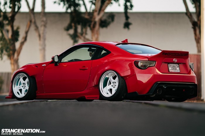 Red Scion FR-S Widebody Sports Car