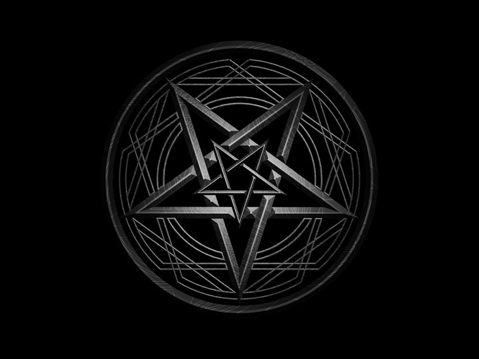 Gothic pentagram symbol illustration