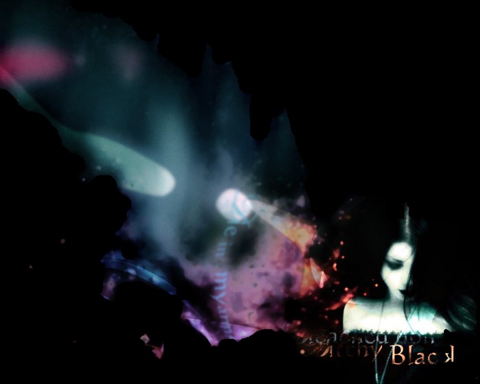 Gothic character with special effects and dark background