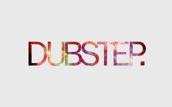 Dubstep text with galaxy fill