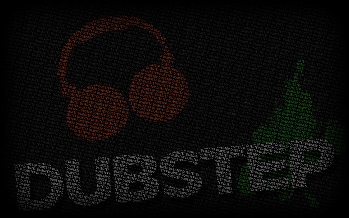 Dubstep headphones and sound wave logo