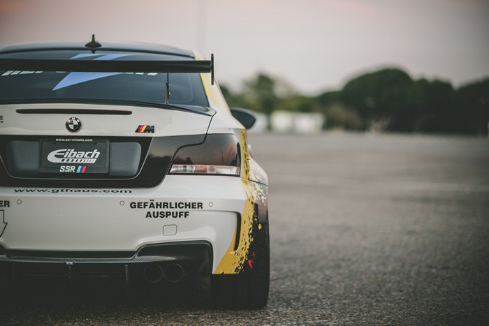 BMW M with Eibach SSR and Gefährlicher Auspuff decals