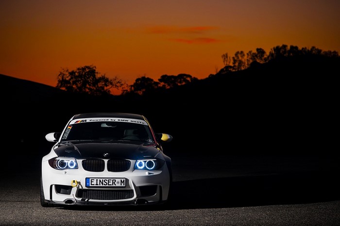 BMW M N54T U modified sports car at sunset