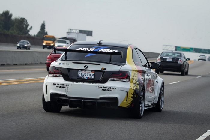 BMW M1 Coupe with German flag livery on highway