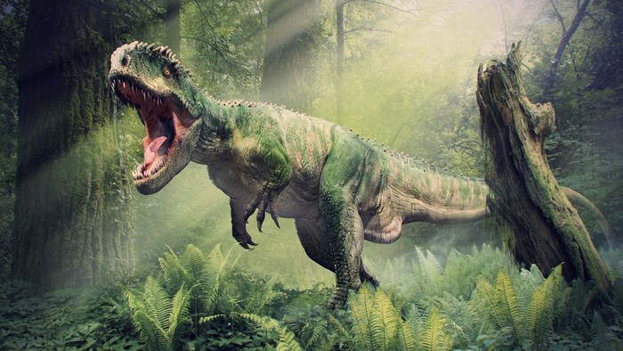 Tyrannosaurus in Sunlit Forest