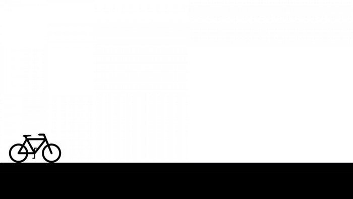 Minimalist black bicycle on a white background