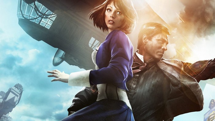 Booker DeWitt and Elizabeth from BioShock Infinite