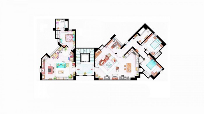 The Big Bang Theory Apartment Floor Plan