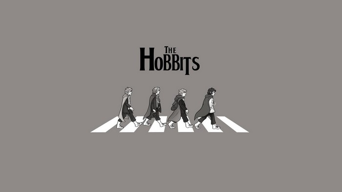 The Hobbits Abbey Road Illustration