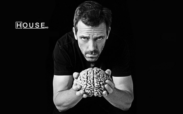 House M.D. holding a brain