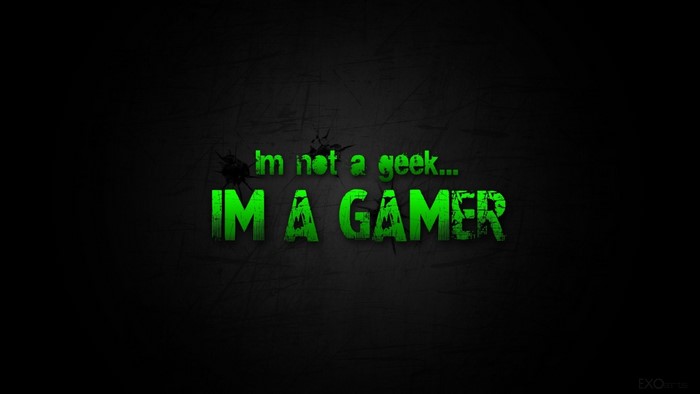 I'm not a geek... I'm a gamer text