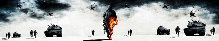 Soldiers and tanks in Battlefield Bad Company 2