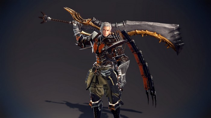 Hurk from Vindictus holding a large weapon
