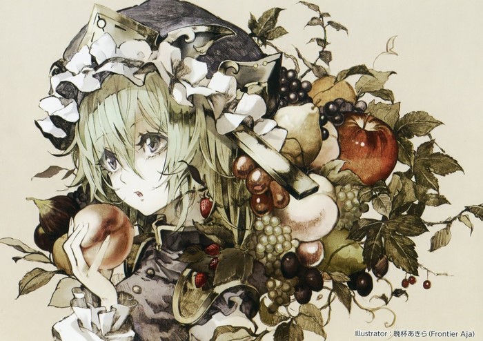 Shikieiki Yamaxanadu from Touhou Project with fruit