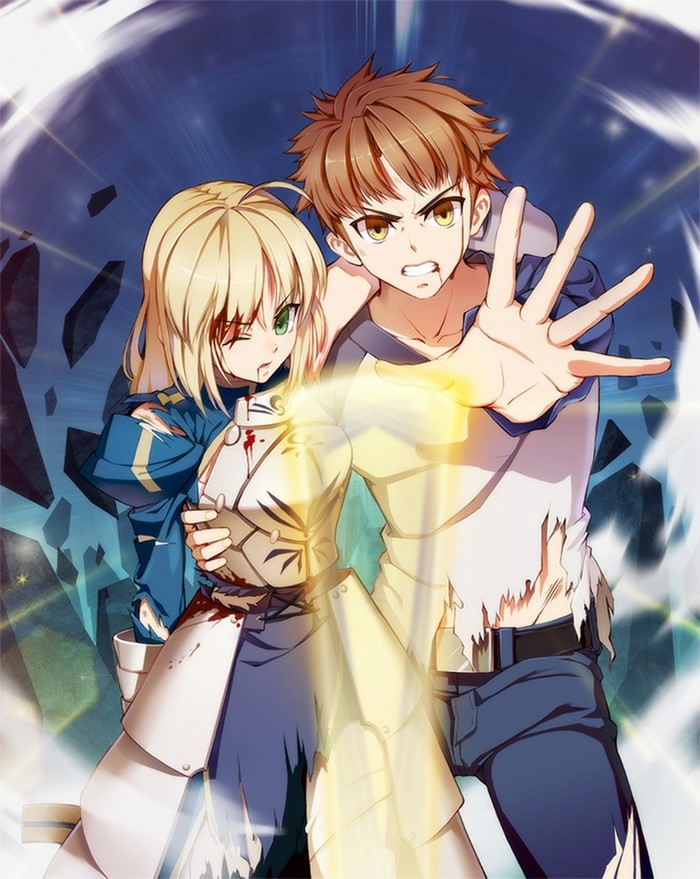 Saber and Shirou Emiya from Fate Series