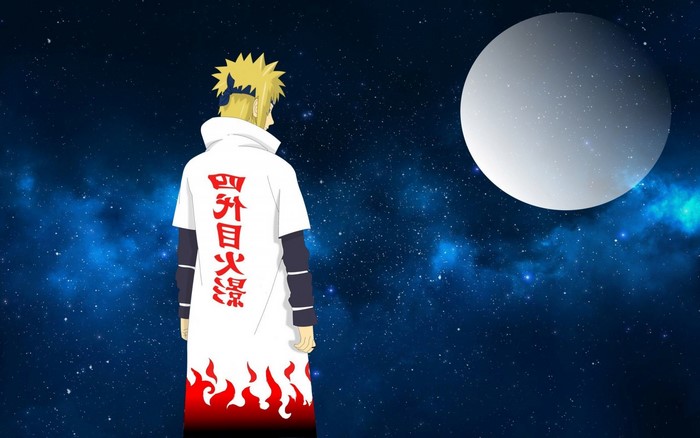 Namikaze Minato Under a Starry Night Sky