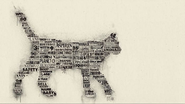 Cat made of words