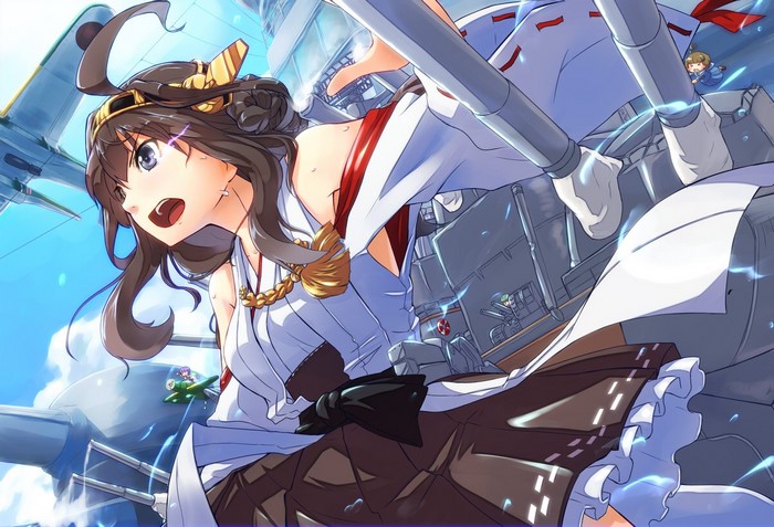 Kongou from Kantai Collection on a battleship